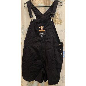 NWT VTG 90s Disney Pooh Tigger Black Short Overalls Women’s 22W Plus Old Stock